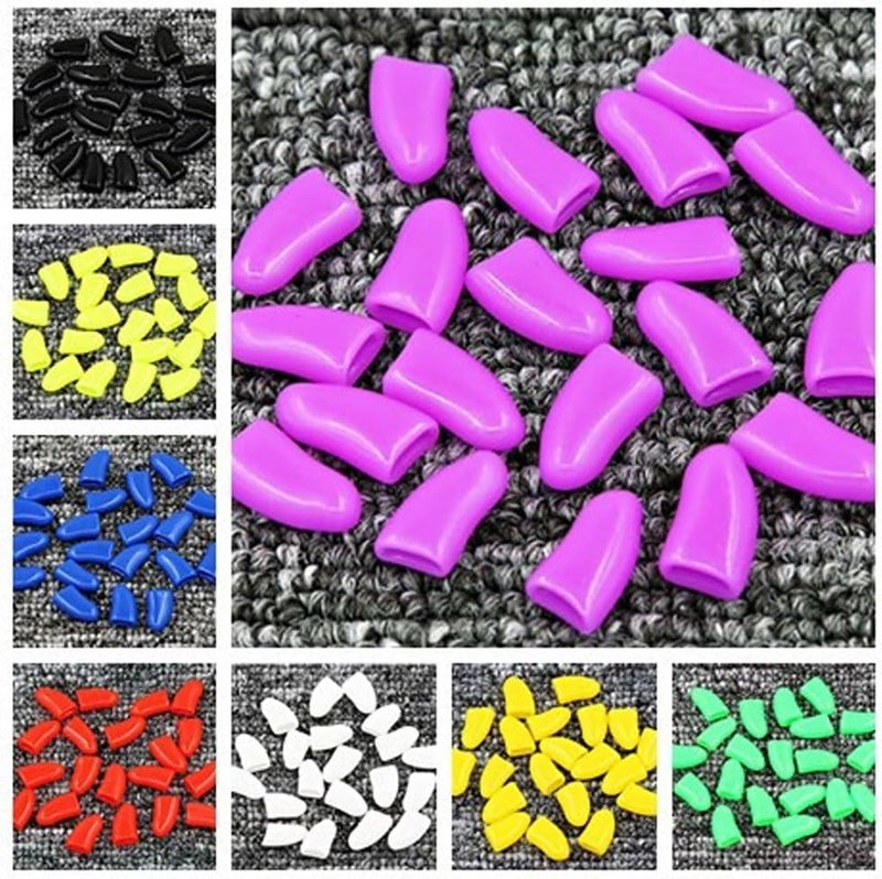 JOYJULY 100pcs Dog Nail Caps Dog Caps Dog Nail Covers for Pet Dog Paws with 5pcs Adhesive Glue+5pcs Applications and Instructions - Image 3